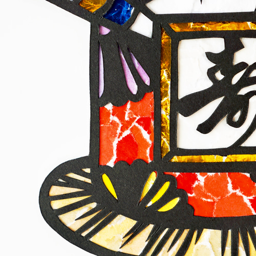 ちぎり絵×切り絵】原画アート 『kado-matsu（門松）』 鏡餅 紙のおくり