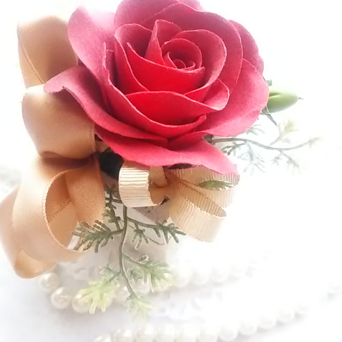 【専用です】クレイフラワー♡ロココ調薔薇のフラワーアレンジメント♡ハンドメイド クレイフラワー シックなバラのボックスアレンジメント | クレイ