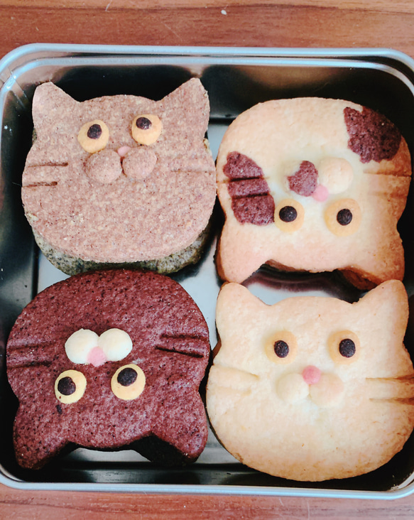 にゃんとも　ゆかいな　猫缶クッキー　16枚入り　⭐︎天然色素使用⭐︎ 4枚目の画像
