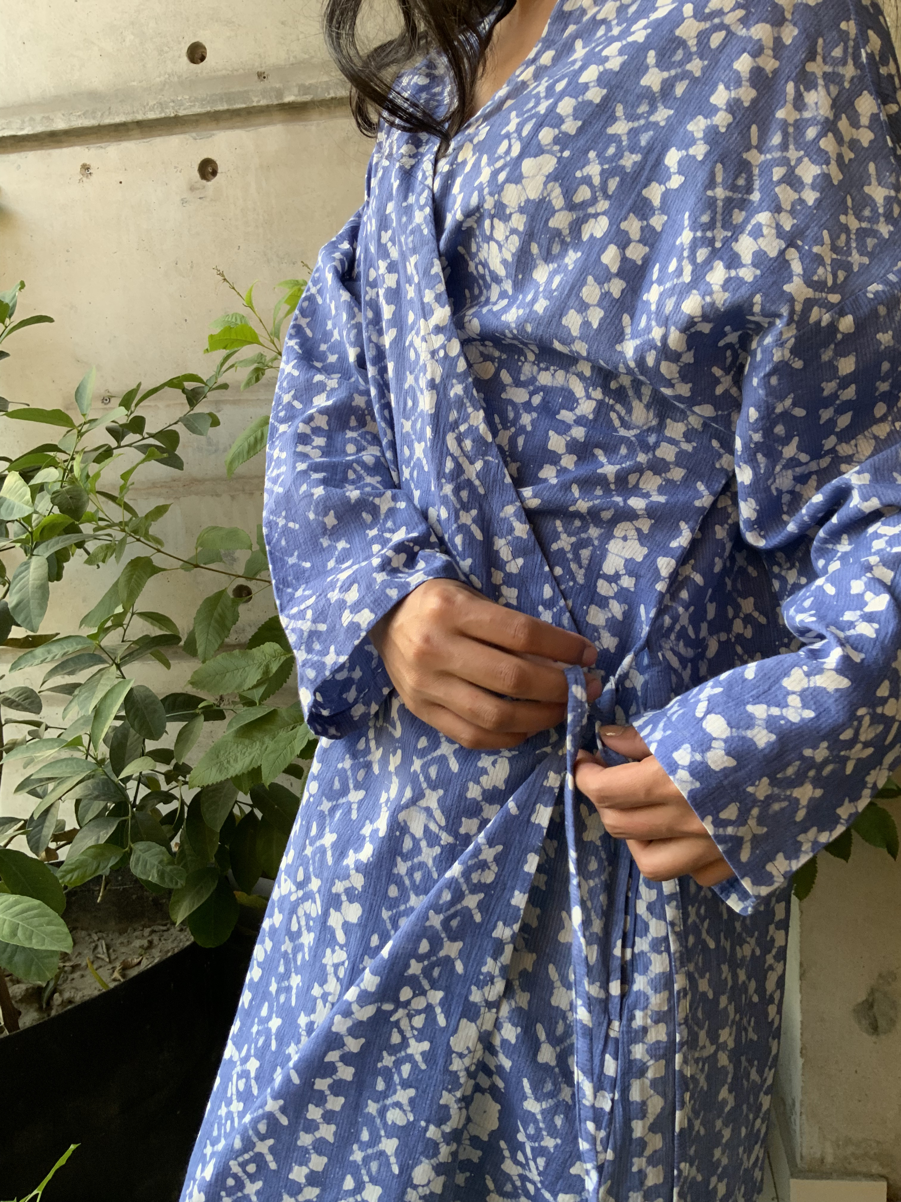 草木染めコットンカシュクール羽織