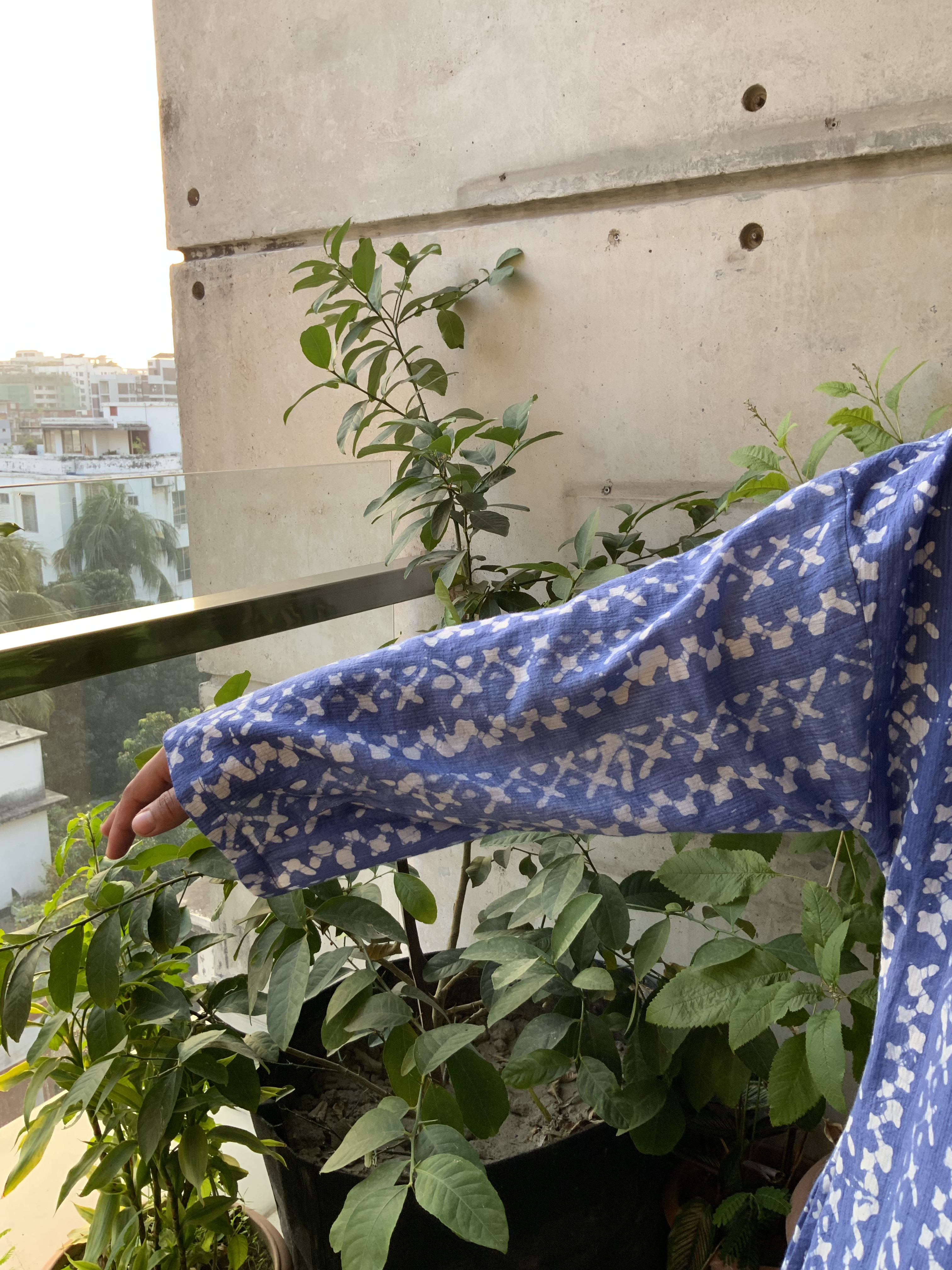 草木染めコットンカシュクール羽織