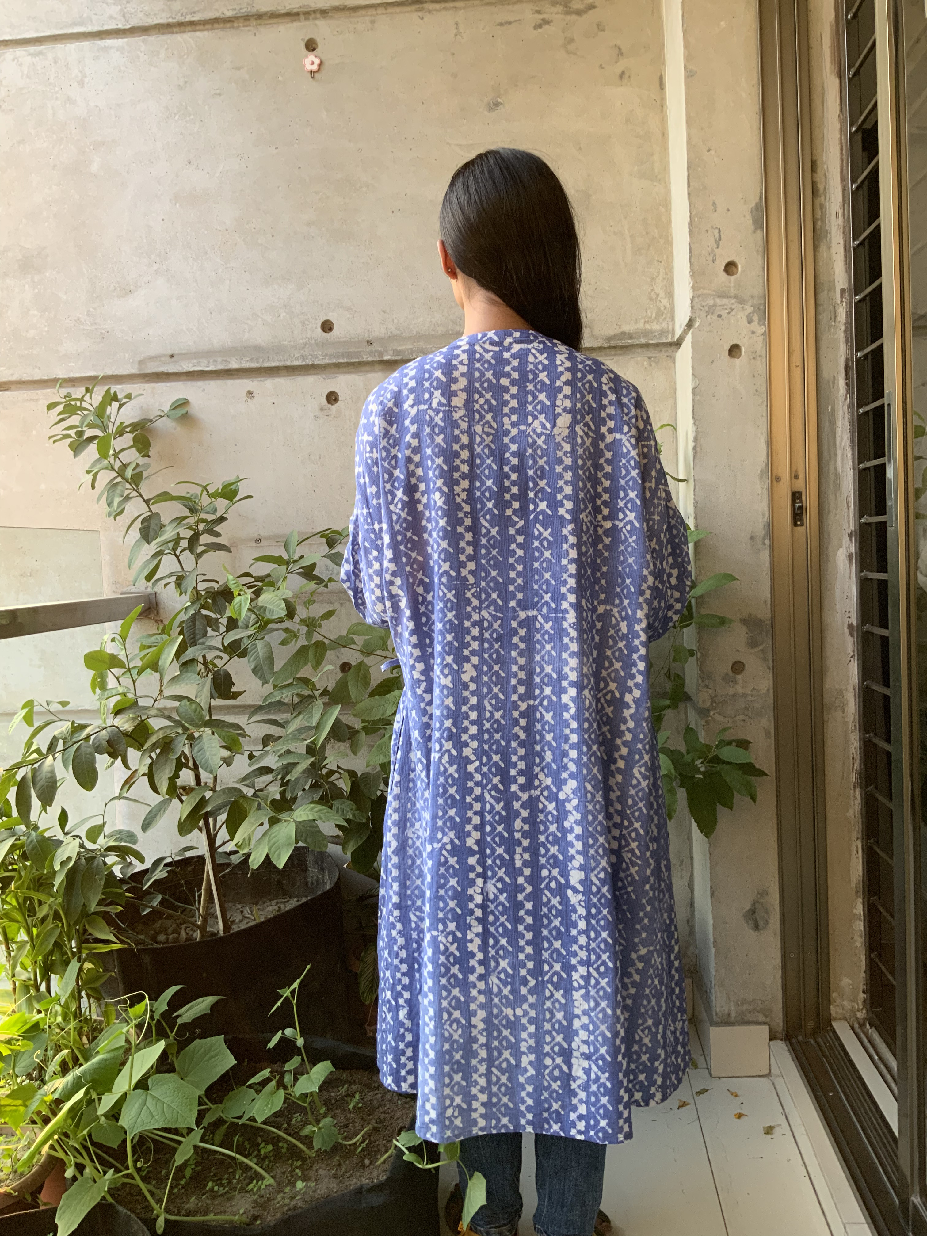 草木染めコットンカシュクール羽織