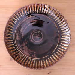 小石原焼 5寸皿 飛び鉋 刷毛目 グレー 鬼丸豊喜窯 陶器 皿 全3色 13枚目の画像
