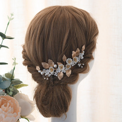 新入荷！ウェディング　結婚式　ヘアアクセサリー　前撮り小枝 花　高級感10/11 4枚目の画像