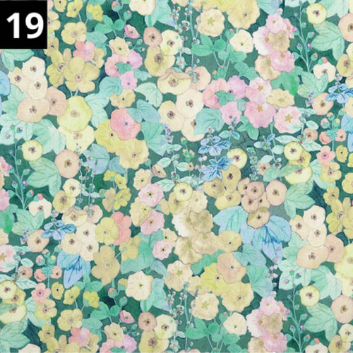 ○Liberty : Holly hocks フレンチスリーブブラウス(ベージュ