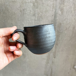 小石原焼 マグカップ カップ 黒 鬼丸豊喜窯 陶器 6枚目の画像