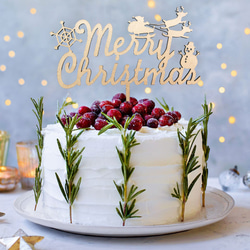 クリスマスケーキトッパー / ウェディング　結婚祝い　Creema限定クリスマス2022 1枚目の画像