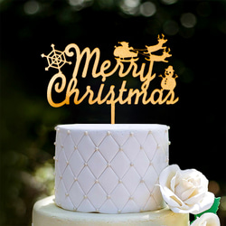 クリスマスケーキトッパー / ウェディング　結婚祝い　Creema限定クリスマス2022 2枚目の画像