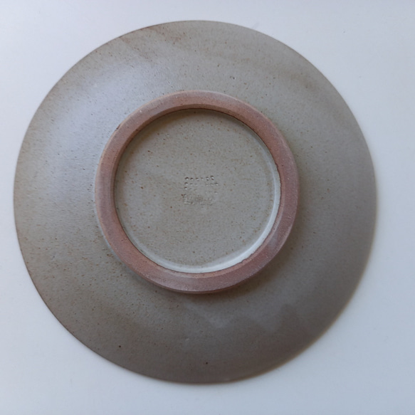 小石原燒蛋糕盤糖果盤 16 厘米啞光灰色螺旋點鶴見窯陶器 第10張的照片