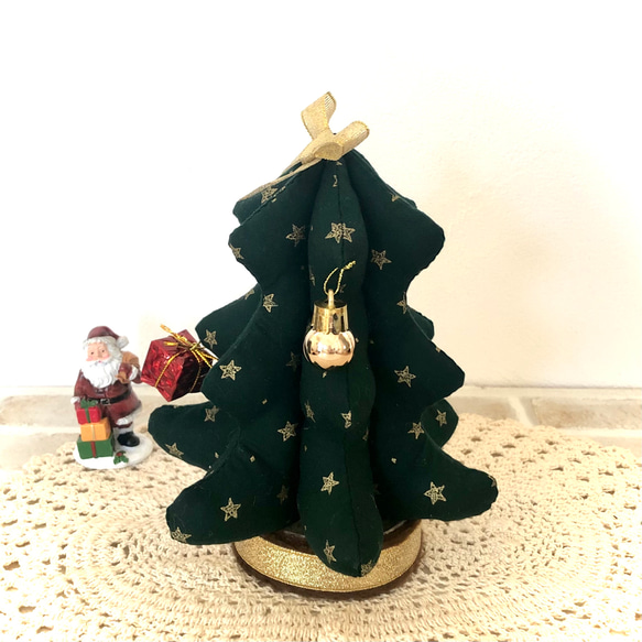 ファブリッククリスマスツリー(深緑色) 2枚目の画像