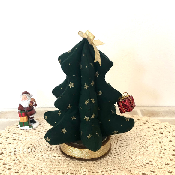ファブリッククリスマスツリー(深緑色) 4枚目の画像