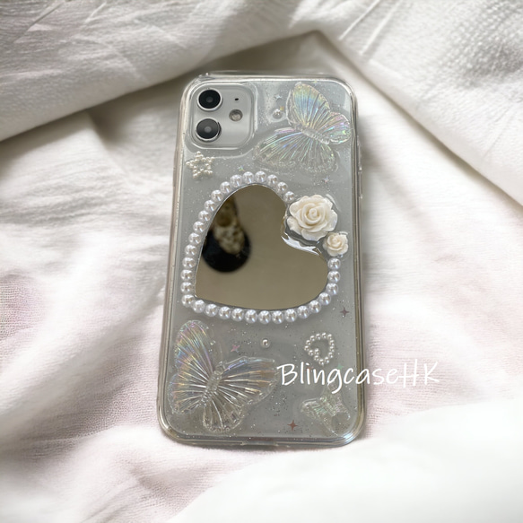 キラキラ ミラーケース 樹脂 iPhone 16 17 全機種対応 Samsung S25