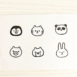 動物スタンプ6個セット　消しゴムはんこ 2枚目の画像