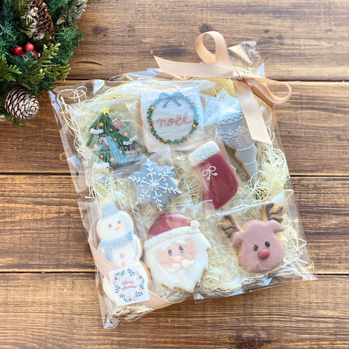 予約販売】《8枚入り》クリスマス☆アイシングクッキー(12/16頃より
