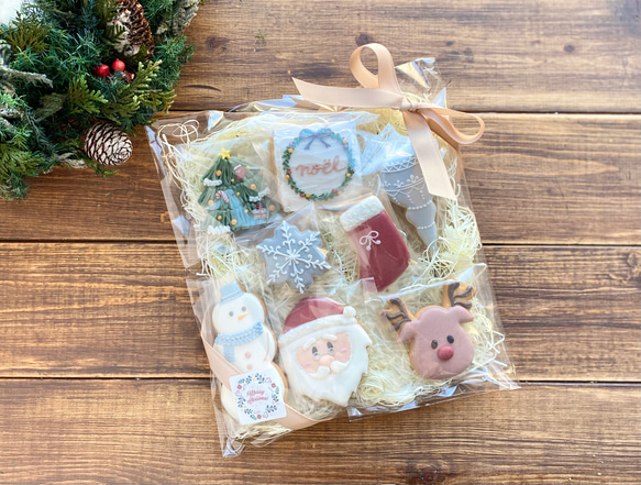 【予約販売】《8枚入り》クリスマス☆アイシングクッキー(12/16頃より順次発送） 4枚目の画像
