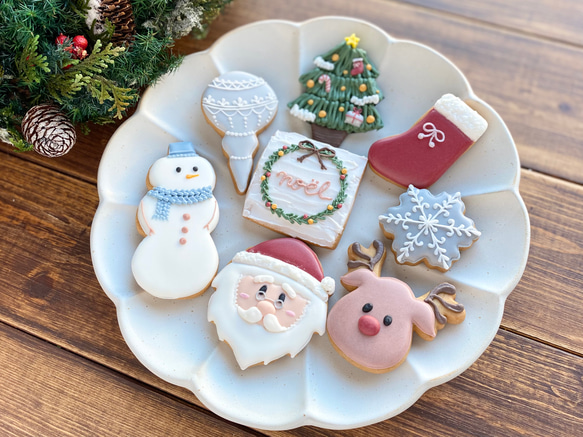 【予約販売】《8枚入り》クリスマス☆アイシングクッキー(12/16頃より順次発送） 2枚目の画像