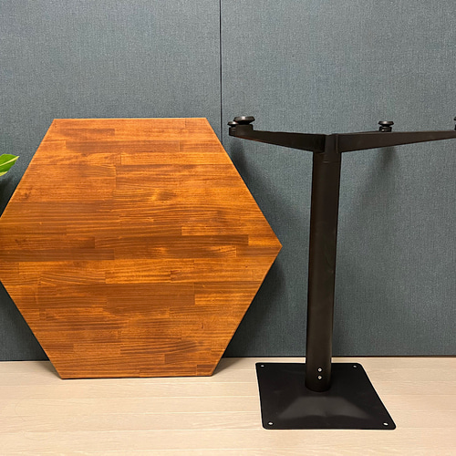 送料無料】 6角 テーブル カフェ風スタンドテーブル 80cm パイン  