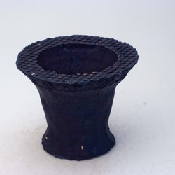 陶器製　#多肉植物 の欲しがる 植木鉢 ICMcd-ブラック 5418 1枚目の画像