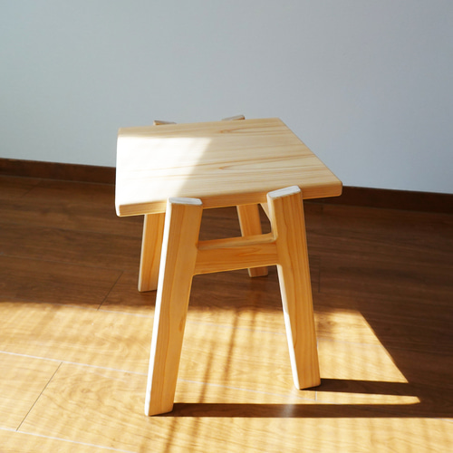 ひのき製 手作り スツール 森の学校スツール ひのきタイプ【受注生産】 椅子（チェアー