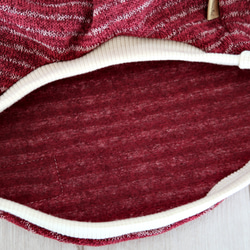 犬服　❁セミオーダー❁　ふんわり裏起毛ニット　ワインボーダー　★再販★ 7枚目の画像