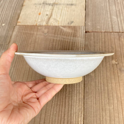 小石原焼 平鉢皿 白 飛び鉋 圭秀窯 陶器 食器 深皿 3枚目の画像
