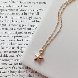 もさ♡14kgf 星の14kgfネックレス/ シンプル ほし スター 小ぶり ゴールド