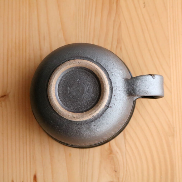 小石原焼 鉄釉掛分 ティーカップ コーヒーカップ 秀山窯 陶器 器 shuzan-010 5枚目の画像