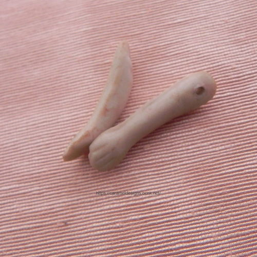 小さなビスクドール用の、アンティーク・ビスク・アーム、パーツ