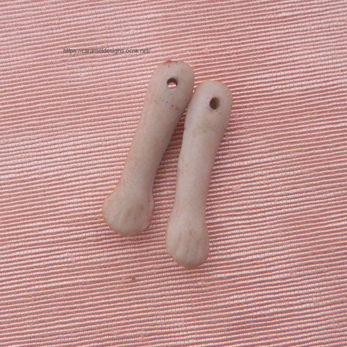 小さなビスクドール用の、アンティーク・ビスク・アーム、パーツ