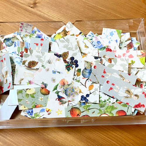 リバティ&acufactum 布シール＊幅30mmランダム組み合わせ10枚セット