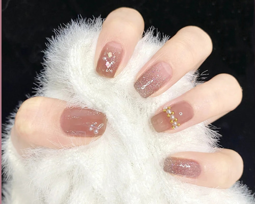 2022.11新作♥即日発送】韓国ファッション ラメグラデ♡リングネイル