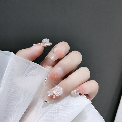 2022.11新作♥即日発送】韓国ファッション 3D薔薇+チーク クリア