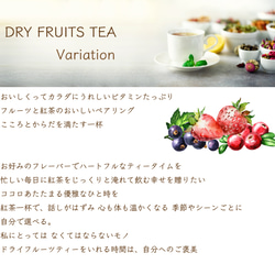 ドライフルーツティー 【ピーチ】 パウダリー紅茶 食べれるダイスカットドライフルーツ10g×5パックセット 11枚目の画像