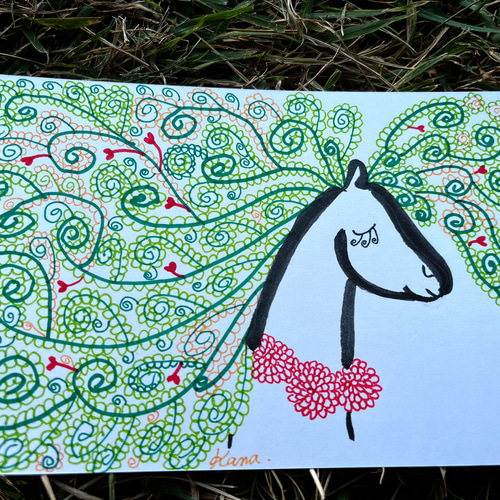 ぐるぐる巻きアート(水性サインペン画) その他アート 村上佳奈子 通販