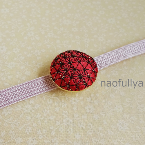 天然石瑪瑙帯留桐箱入 天然石帯留 瑪瑙クリソ 天然石販売 名取貴石 天然石原石鉱物結晶