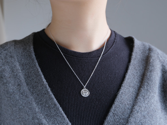 羊コインネックレス２本セットEigðu góðan dag necklace　silver　パールネックレス　シルバー 15枚目の画像