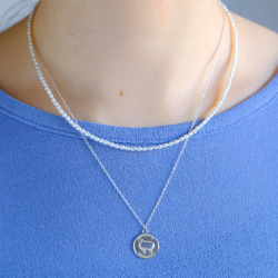 羊コインネックレス２本セットEigðu góðan dag necklace　silver　パールネックレス　シルバー 2枚目の画像