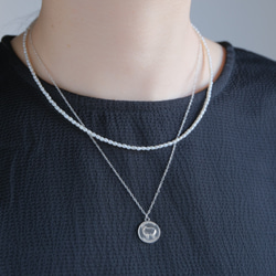 羊コインネックレス２本セットEigðu góðan dag necklace　silver　パールネックレス　シルバー 1枚目の画像