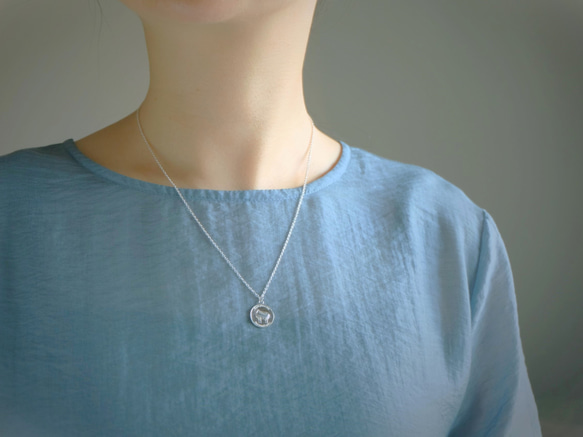 羊コインネックレス２本セットEigðu góðan dag necklace　silver　パールネックレス　シルバー 17枚目の画像