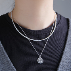 羊コインネックレス２本セットEigðu góðan dag necklace　silver　パールネックレス　シルバー 10枚目の画像