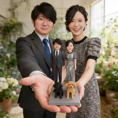 オーダーメイド結婚祝い人形｜写真から作る新郎新婦フィギュア｜名入れ
