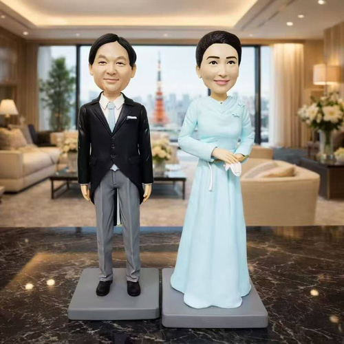 オーダーメイド結婚祝い人形｜写真から作る新郎新婦フィギュア｜名入れ