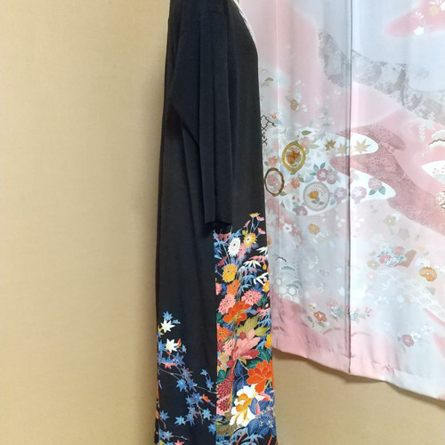 着物リメイク 黒留袖でフォーマルドレス ワンピース 着物