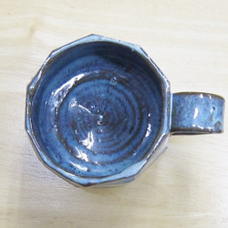 【水色系】マグカップ・コーヒーカップ・焼き物・１個 4枚目の画像