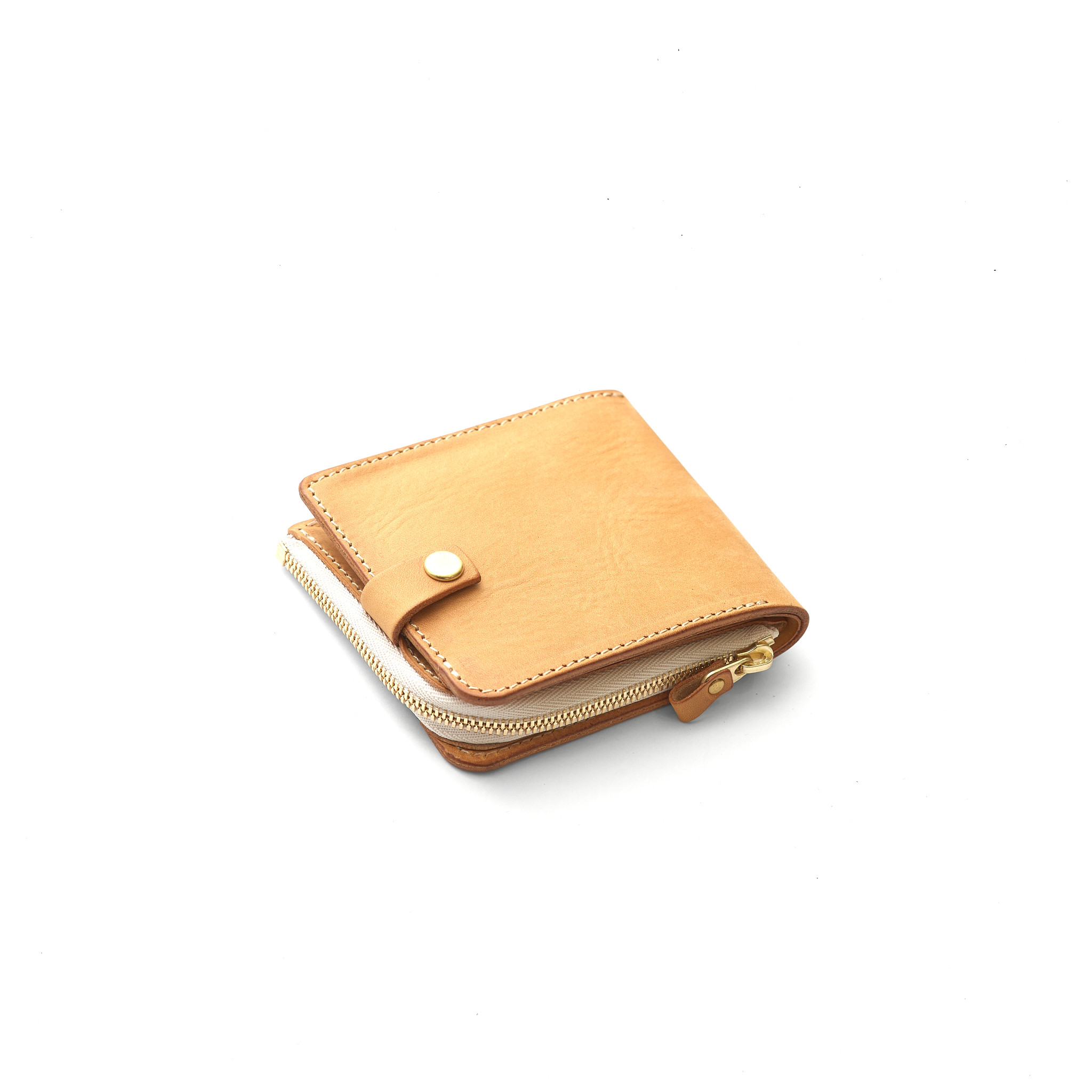うす型レザー財布/Color:Honey