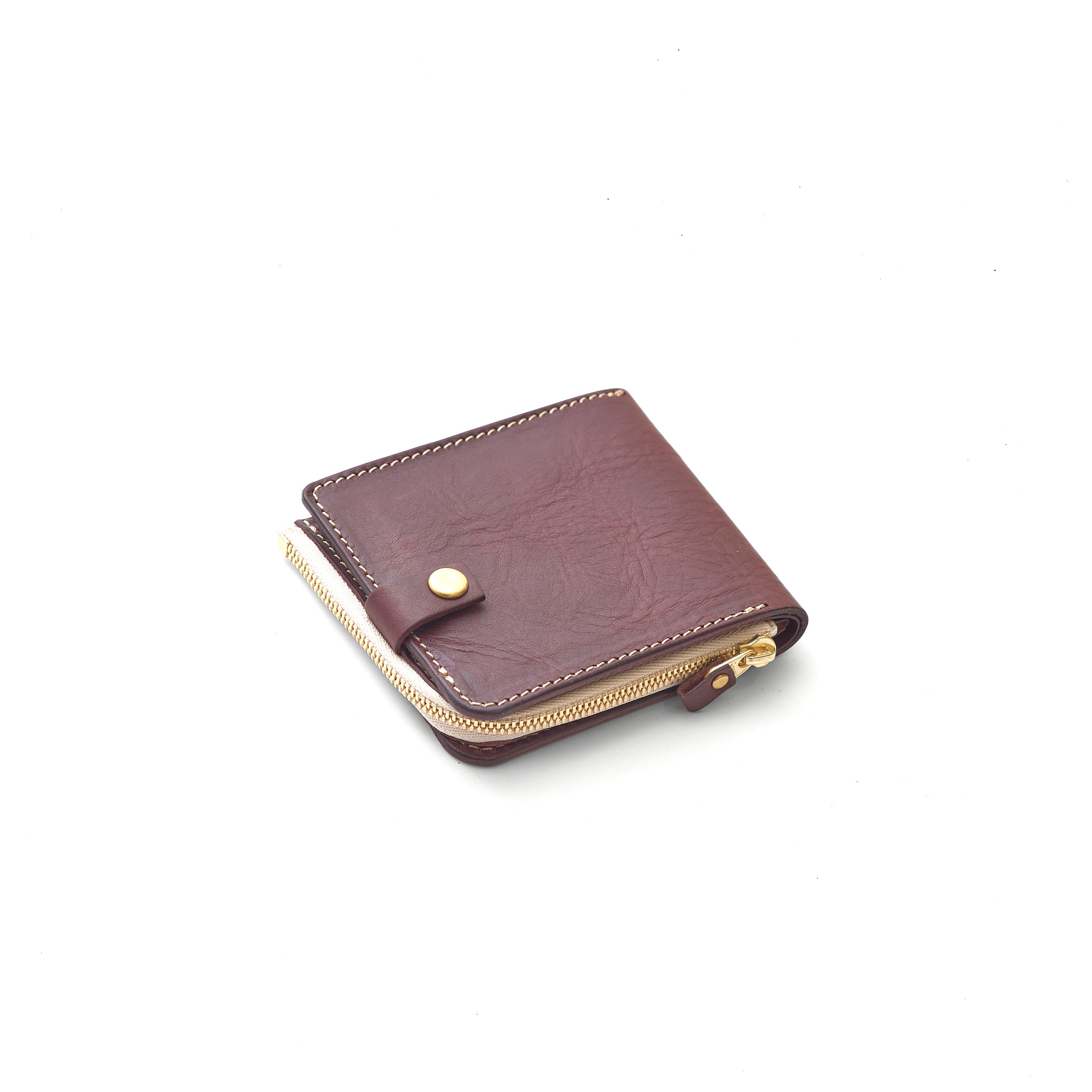 うす型レザー財布/Color:Burgundy
