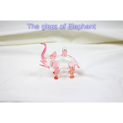 「ハーバリウム　空瓶　象　ピンク」エレファント　エジプト　エジプシャンボトル動物アイテム　エジプトの職人　ガラス 瓶 1枚目の画像