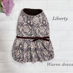 犬の洋服✨リバティ 犬服 レース付きワンピース わんこ服 春夏 ペット