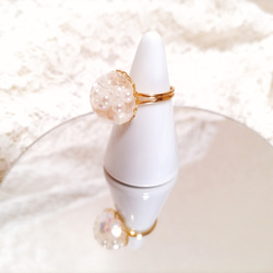 パールとピンク~スノードームリング 指輪・リング bambi 通販 2485687