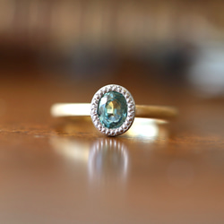 専用JK210★高級 ルビー ブルー/グリーンサファイア K18 ブレス鑑付 K18YG Pt950H 森の湖のようなブルーグリーンサファイアリング 指輪